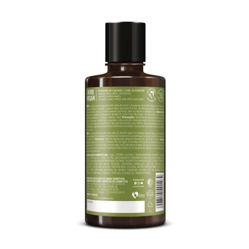 Activador de Rizos Afro Vegan 300ml Etiqueta de Inoar
