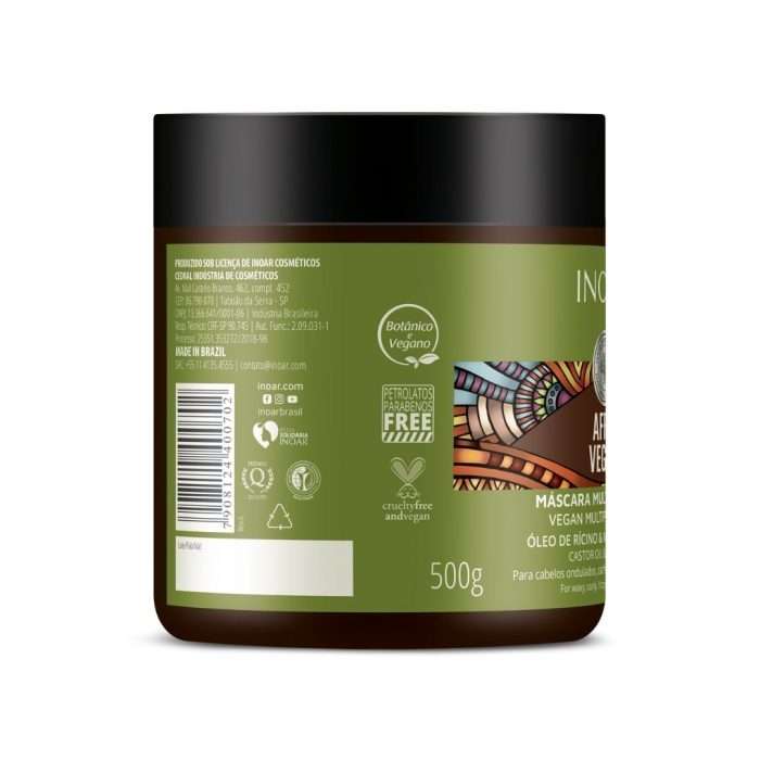 Mascarilla Multiuso Afro Vegan 500g de Inoar